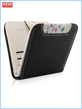Small RFID Blocking Bifold Wallet Vegan Leather Compact Card Holder